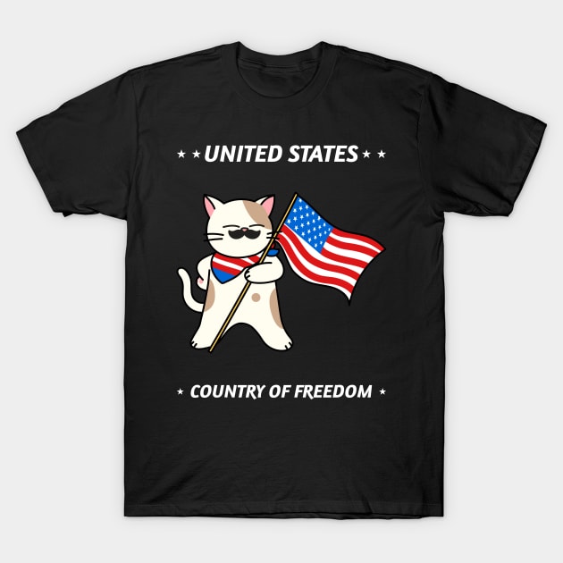 United States country of freedom T-Shirt by Purrfect Shop